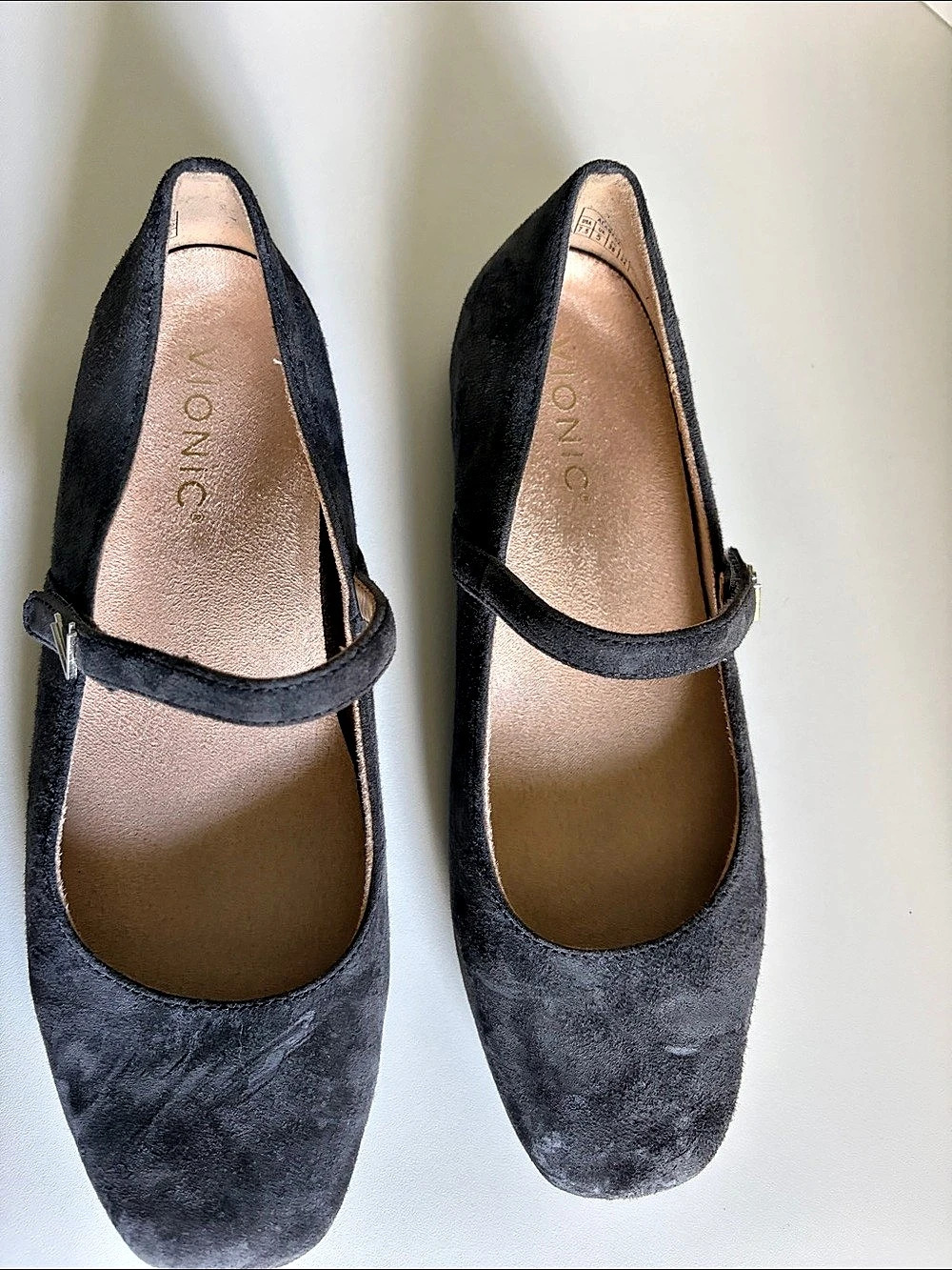 Vionic Alameda Suede Mary Jane Flat Black US 7.5 - Picture 4 of 7